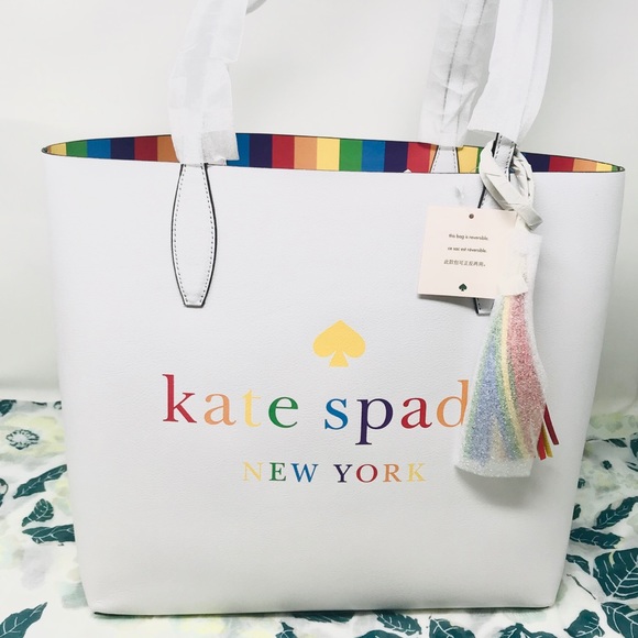 kate spade Bags Kate Spade Arch Rainbow Large Reversible Tote
